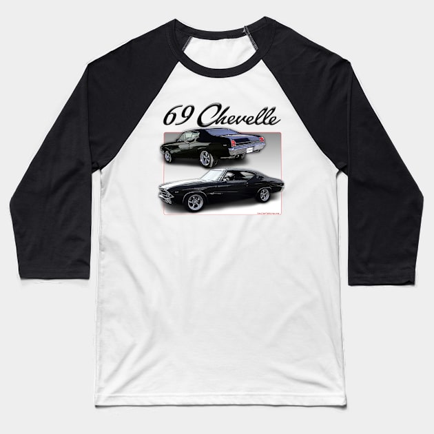 1969 Chevelle Baseball T-Shirt by CoolCarVideos